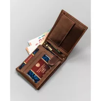 Peterson férfi bőr pénztárca PTN N992-BE-TRAV – barna