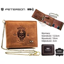 Peterson férfi bőr pénztárca PTN N992C-CHM – barna