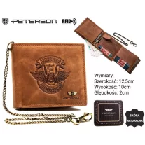 Peterson férfi bőr pénztárca PTN N992C-CHM – barna