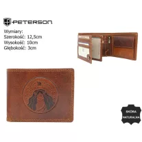 Peterson férfi bőr pénztárca PTN N992-EBS