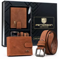   Peterson férfi pénztárca ajándékszett PTN N992L-125-BUF-BW