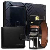   Peterson Férfi Bőr Szett Pénztárca & Őv Ptn N992L-135-Lk-Bw