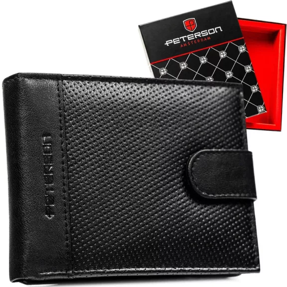 Peterson Férfi Bőr Pénztárca Ptn N992L-Dot-9561 Fekete Peterson Férfi Bőr Pénztárca Ptn N992L-Dot-9561 Fekete