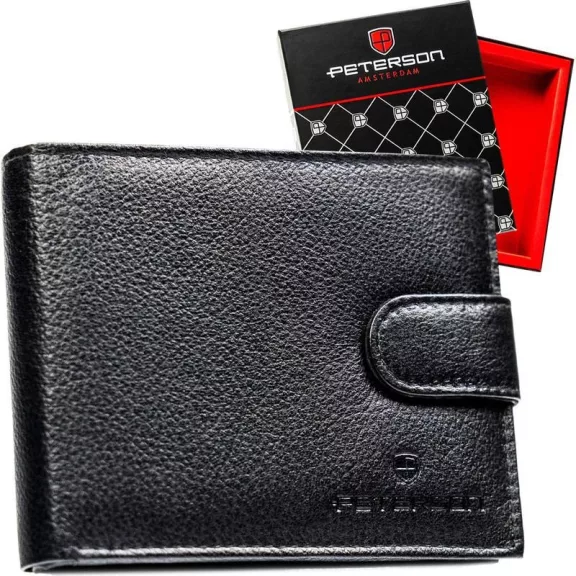 Peterson Férfi Bőr Pénztárca Ptn N992L-Spdm-9523 Fekete Peterson Férfi Bőr Pénztárca Ptn N992L-Spdm-9523 Fekete
