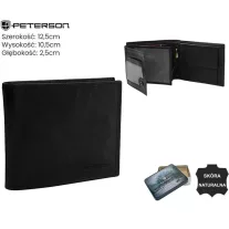 Peterson férfi bőr pénztárca PTN N992-LWC – fekete
