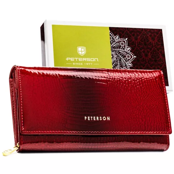 Peterson Női Bőr Pénztárca Ptn Ph20-1-Rs-5600 Red - Piros Peterson Női Bőr Pénztárca Ptn Ph20-1-Rs-5600 Red - Piros