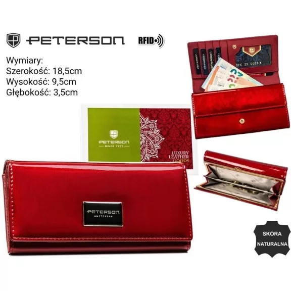 Peterson női bőr pénztárca PTN PH22-1-SH Peterson női bőr pénztárca PTN PH22-1-SH