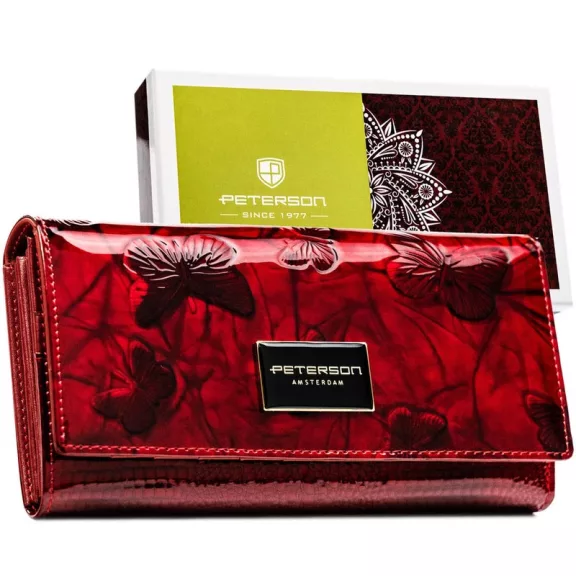 Peterson Női Bőr Pénztárca Ptn Ph27-1-Dbf-5693 Red Peterson Női Bőr Pénztárca Ptn Ph27-1-Dbf-5693 Red