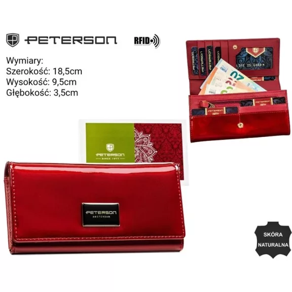 Peterson női bőr pénztárca PTN PH27-1-SH Peterson női bőr pénztárca PTN PH27-1-SH