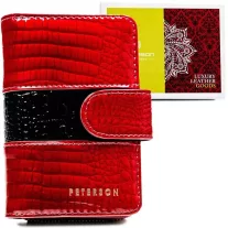   Peterson Női Bőr Pénztárca Ptn Ph31-3-Rs-1566 Red - Piros