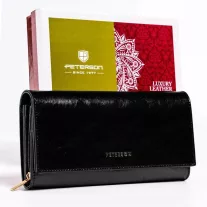   Peterson Női Bőr Pénztárca Ptn Pl-409-1506 Black - Fekete