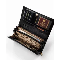   Peterson Női Bőr Pénztárca Ptn Pl-409-1506 Black - Fekete