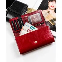 Peterson Női Bőr Pénztárcaptn Pl-490-1797 Red/Black