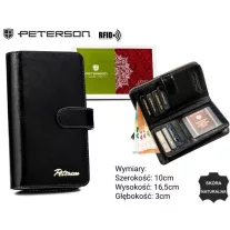 Peterson női bőr pénztárca PTN PL-603 – fekete