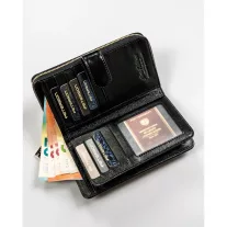 Peterson női bőr pénztárca PTN PL-603 – fekete