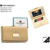 Peterson női bőr és műbőr pénztárca PTN PS108-CRV