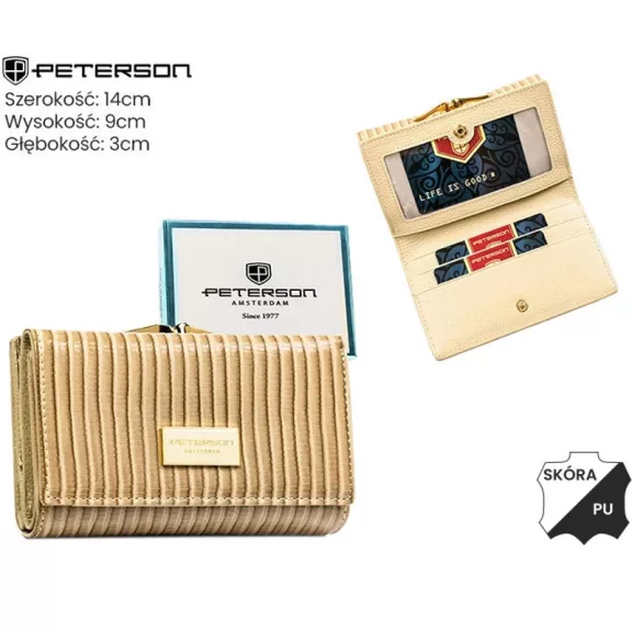 Peterson női bőr és műbőr pénztárca PTN PS108-CRV Peterson női bőr és műbőr pénztárca PTN PS108-CRV