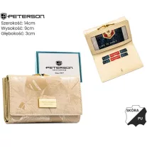   Peterson női bőr és műbőr pénztárca PTN PS108-MLF – bézs