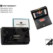   Peterson női bőr és műbőr pénztárca PTN PS108-MLF – fekete