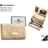   Peterson női bőr és műbőr pénztárca PTN PS112-MLF – bézs