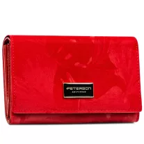   Peterson női bőr és műbőr pénztárca PTN PS112-MLF – piros
