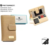 Peterson női bőr és műbőr pénztárca PTN PS116-CRV
