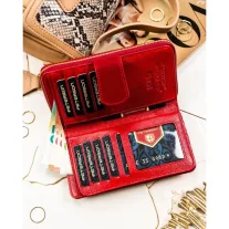   Peterson Női Pénztárca - Echo És Természetes Bőr Ptn Ps116-Hnl-2784 Red