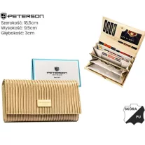 Peterson női bőr és műbőr pénztárca PTN PS122-CRV
