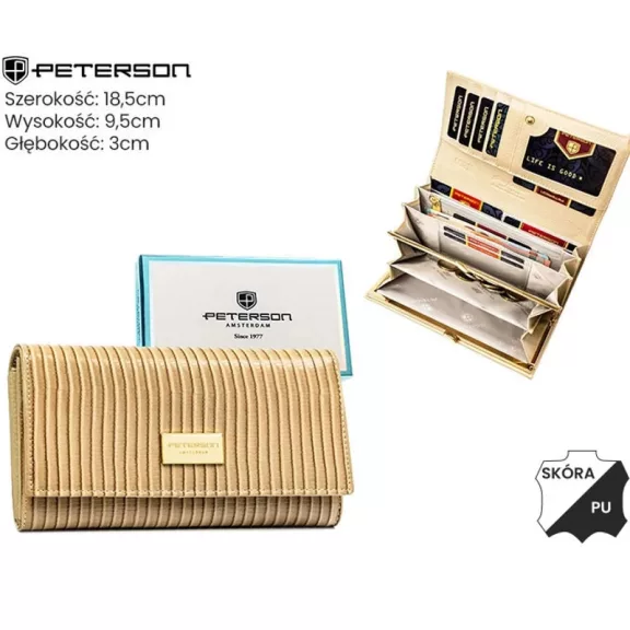 Peterson női bőr és műbőr pénztárca PTN PS122-CRV Peterson női bőr és műbőr pénztárca PTN PS122-CRV