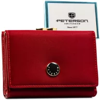   Peterson női bőr és műbőr pénztárca PTN PS15-09-HNL – piros
