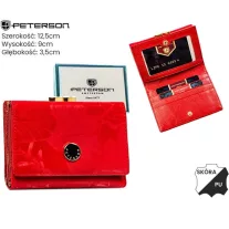   Peterson női bőr és műbőr pénztárca PTN PS15-09-MLF – piros