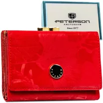   Peterson női bőr és műbőr pénztárca PTN PS15-09-MLF – piros