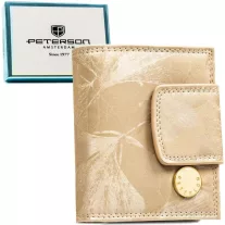   Peterson Női Pénztárca - Echo És Természetes Bőr Ptn Ps329-Mlf-2661 Beige