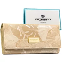   Peterson Női Pénztárca - Echo És Természetes Bőr Ptn Ps401-Mlf-2487 Beige