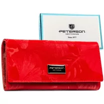   Peterson Női Pénztárca - Echo És Természetes Bőr Ptn Ps401-Mlf-2470 Red