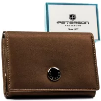   Peterson női bőr és műbőr pénztárca PTN PS445-HNL – barna