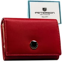   Peterson női bőr és műbőr pénztárca PTN PS445-HNL – piros