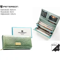   Peterson női bőr és műbőr pénztárca PTN PX20-CNF – zöld