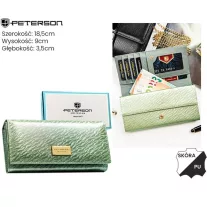   Peterson női bőr és műbőr pénztárca PTN PX22-CNF – zöld