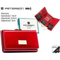   Peterson női bőr és műbőr pénztárca PTN PX23-DYS – piros