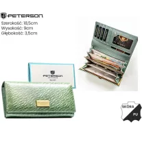   Peterson női bőr és műbőr pénztárca PTN PX24-CNF – zöld