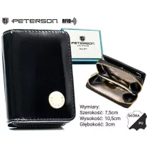   Peterson női bőr és műbőr pénztárca PTN PX33-DYS – fekete