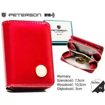   Peterson női bőr és műbőr pénztárca PTN PX33-DYS – piros