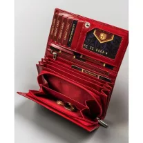 Peterson női bőr pénztárca PTN RD-07-GCL-S – piros
