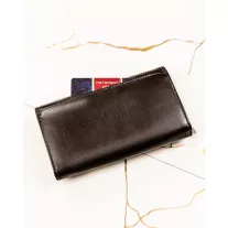 Peterson női bőr pénztárca PTN RD-07-NGV – barna
