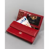 Peterson női bőr pénztárca PTN RD-08-GCL-S – piros