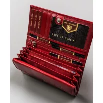 Peterson női bőr pénztárca PTN RD-08-GCL-S – piros