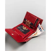 Peterson női bőr pénztárca PTN RD-18-GCL-S – piros