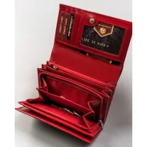 Peterson női bőr pénztárca PTN RD-22-GCL-Y – piros