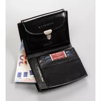 Peterson női bőr pénztárca PTN RD-26-GCL-A – fekete